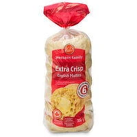 Western Family - Extra Crisp English Muffins, 6 Each