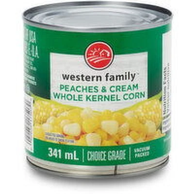 Western Family - Peaches & Cream Corn, 341 Millilitre