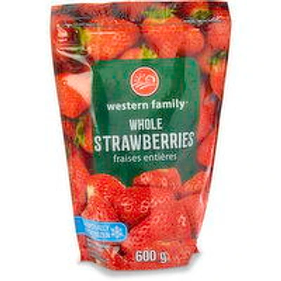 Western Family - Whole Strawberries, 600 Gram