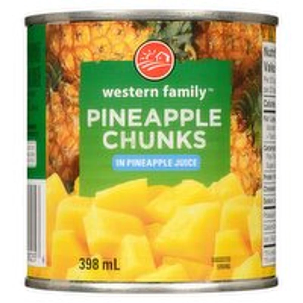 Western Family - Pineapple Chunk, 398 Millilitre