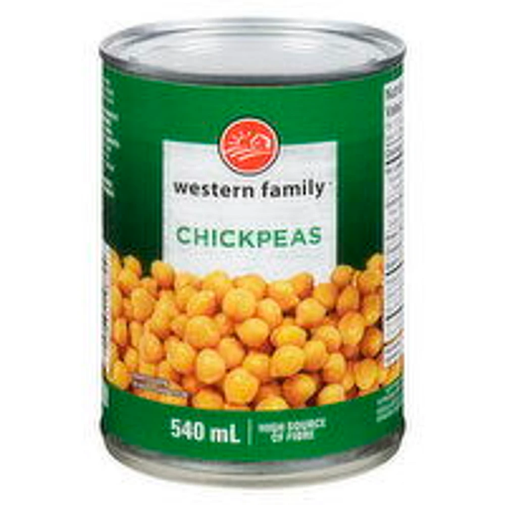 Western Family - Chick Peas, 540 Millilitre
