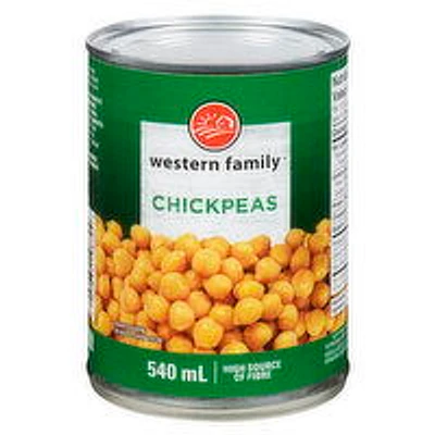 Western Family - Chick Peas, 540 Millilitre