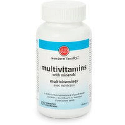 Western Family - Multivitamins with Minerals Capsules, 100 Each