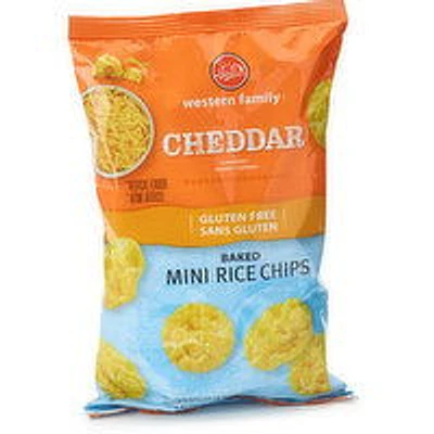 Western Family - Mini Rice Chips Cheddar, 100 Gram