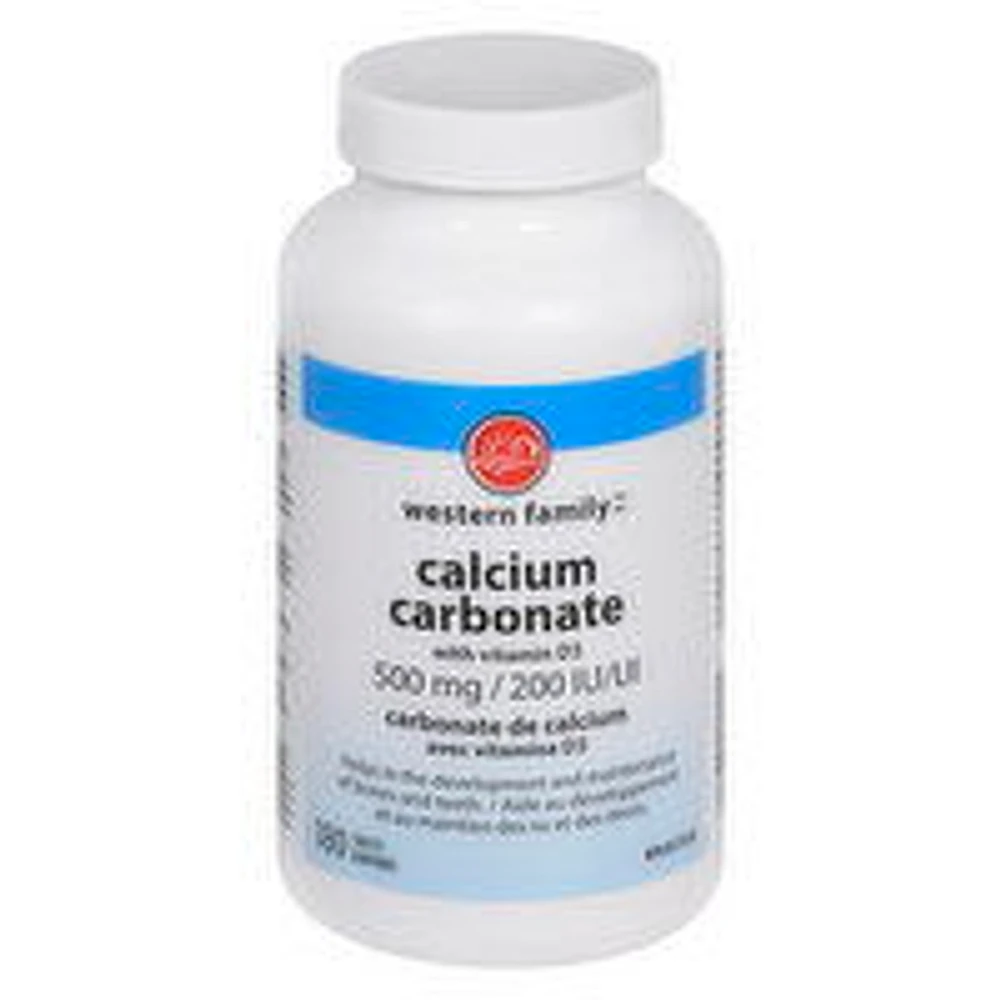 Western Family - Calcium With Vitamin D, 200 Each