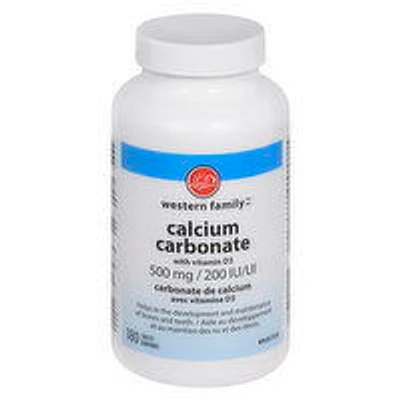 Western Family - Calcium With Vitamin D, 200 Each