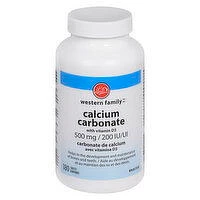 Western Family - Calcium With Vitamin D, 200 Each