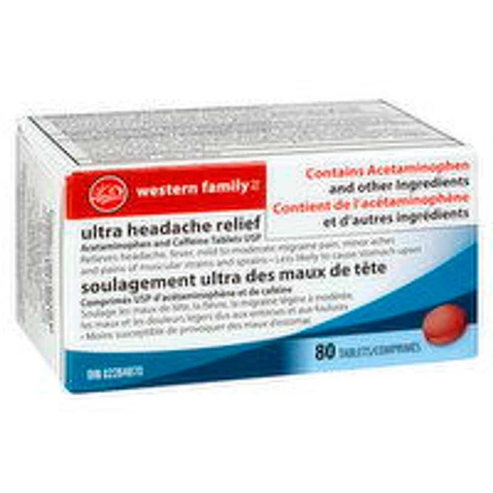 Western Family - Ultra Headache Relief, 80 Each