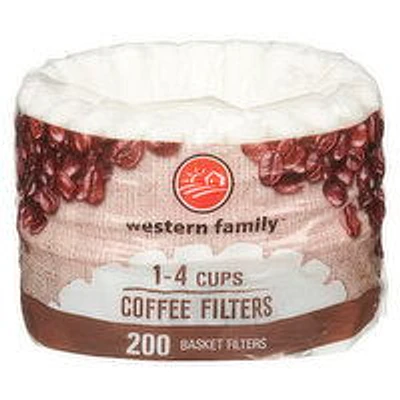 Western Family - Basket Coffee Filters 1-4 Cups, 200 Each