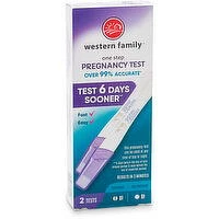Western Family - WF Rapid Detection Pregnancy Test, 2 Each