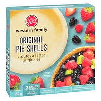 Western Family - Original Pie Shells 9 in, 2 Each