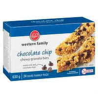 Western Family - Chewy Granola Bars - Chocolate Chip, 24 Each