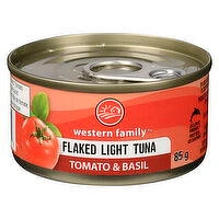 Western Family - Flaked Light Skipjack Tuna Tomato & Basil, 85 Gram