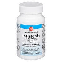 Western Family - Melatonin Extra Strength, 60 Each