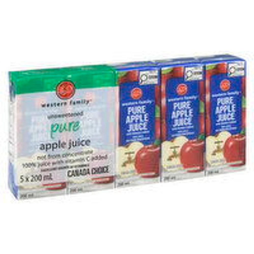 Western Family - Pure Apple Juice, Unsweetened, 200 Millilitre