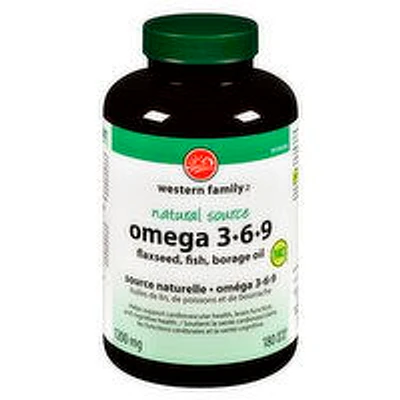 Western Family - Omega 3-6-9 1200mg, 180 Each