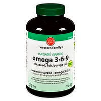 Western Family - Omega 3-6-9 1200mg, 180 Each