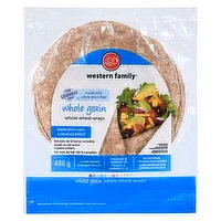 Western Family - Whole Grain Whole Wheat Wraps - Large, 8 Each