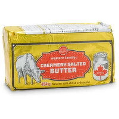 Western Family - Salted Creamery Butter, 454 Gram