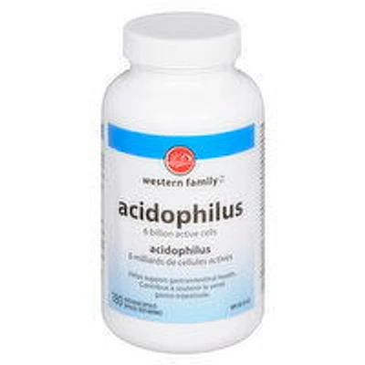 Western Family - Acidophilus with Bifidus Capsules, 180 Each