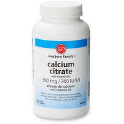 Western Family - Calcium Citrate with Vitamin D, 180 Each