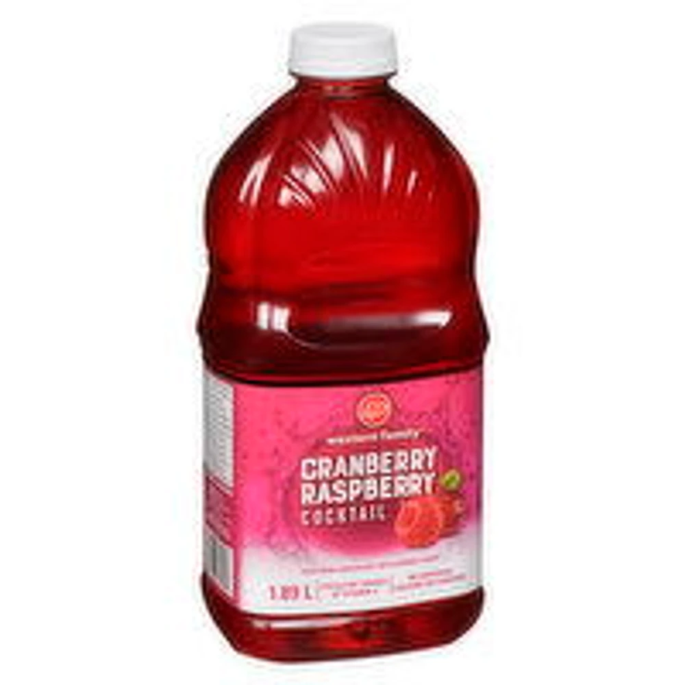 Western Family - Cranberry Raspberry Cocktail Juice, 1.89 Litre