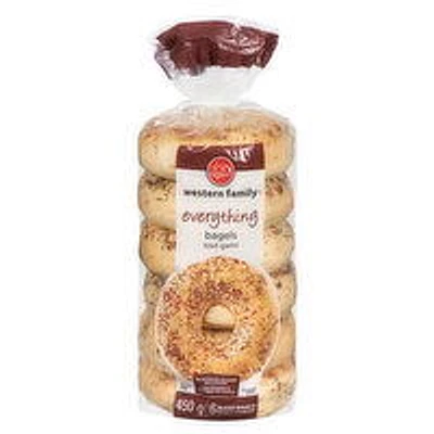 Western Family - Everything Bagels, 6 Pack, 1 Each