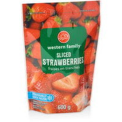 Western Family - Sliced Strawberries, 600 Gram