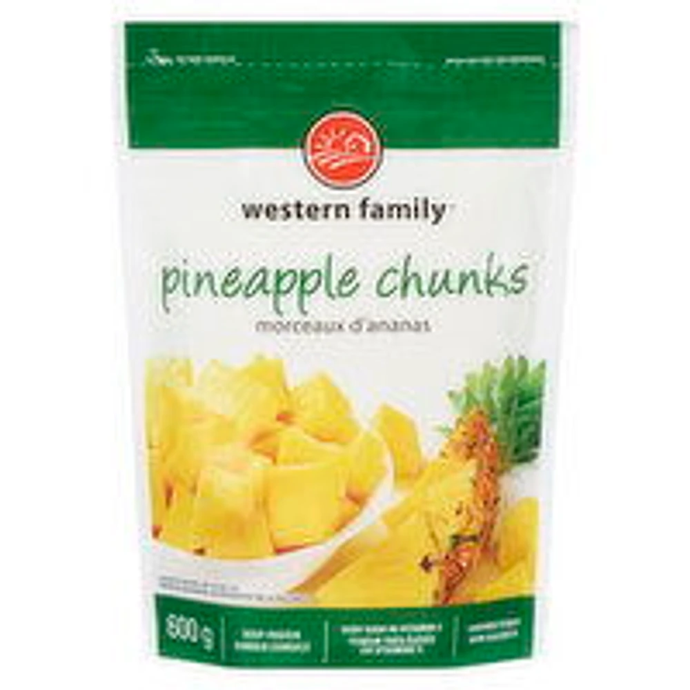 Western Family - Pineapple Chunks, 600 Gram