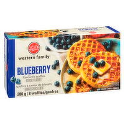 Western Family - Blueberry Waffles, 8 Each