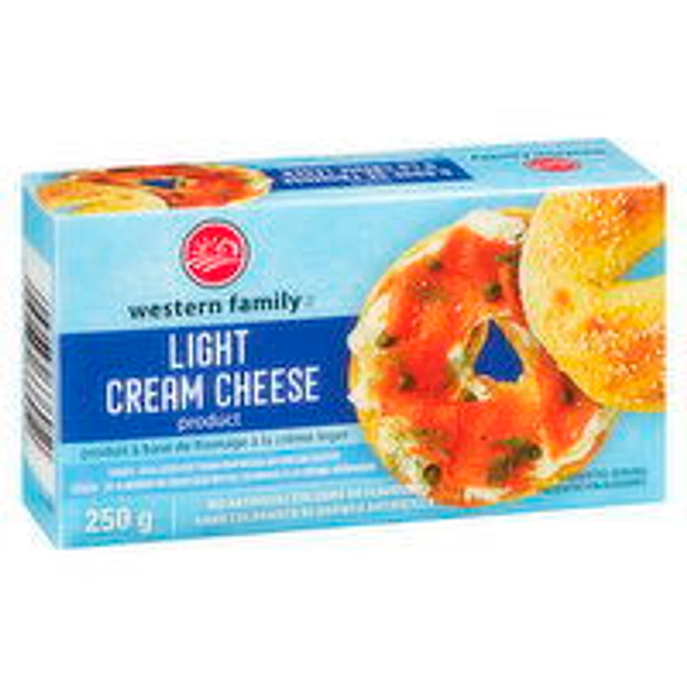 Western Family - Light Cream Cheese Brick, 250 Gram