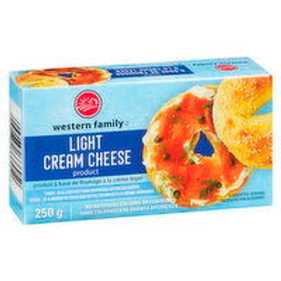 Western Family - Light Cream Cheese Brick, 250 Gram