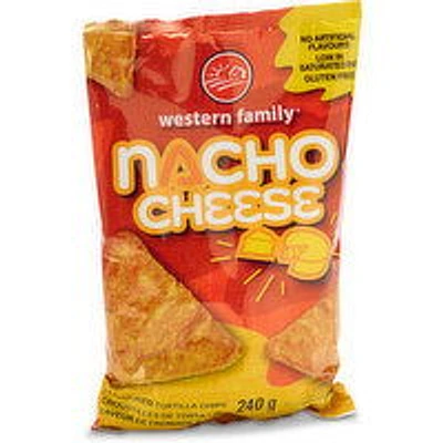 Western Family - Tortilla Chips - Nacho Cheese, 240 Gram