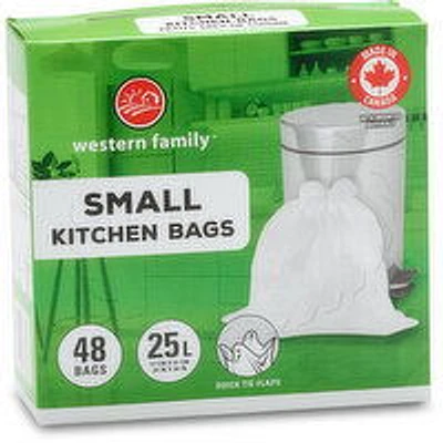 Western Family - Kitchen Bags Regular, 48 Each