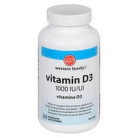 Western Family - WF Vitamin D 1000IU Capsule, 260 Each
