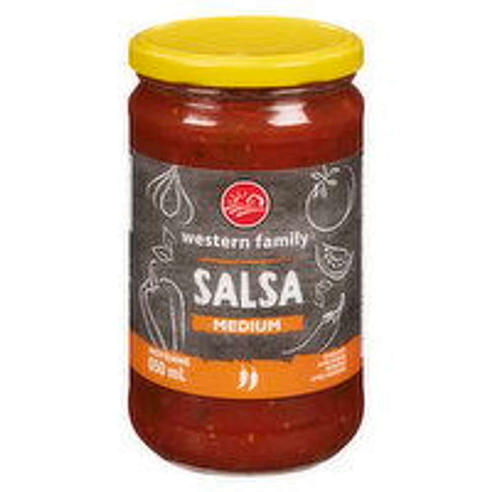 Western Family - Medium Salsa, 650 Millilitre