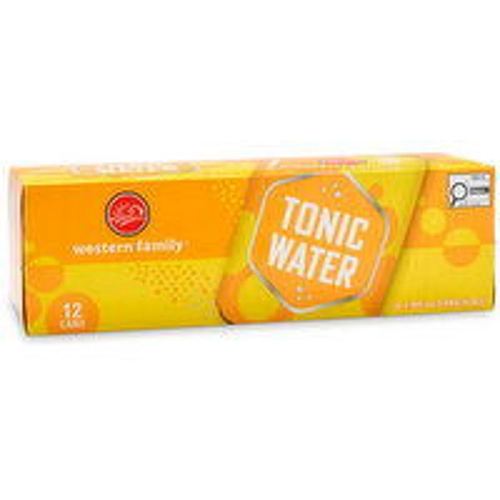 Western Family - Tonic Water 355mL Cans, 12 Each