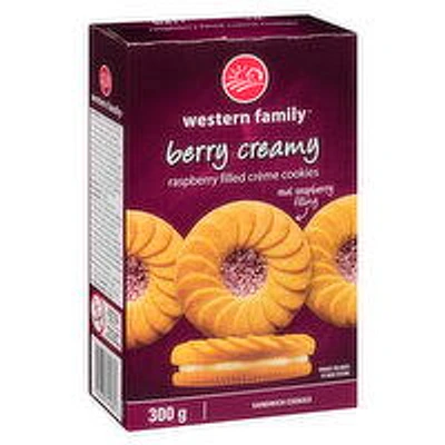 Western Family - Raspberry Fruit Cream Cookies, 300 Gram