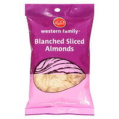 Western Family - Almonds Blanched Sliced, 110 Gram