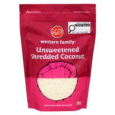 Western Family - Unsweetened Shredded Coconut, 260 Gram