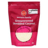 Western Family - Unsweetened Shredded Coconut, 260 Gram