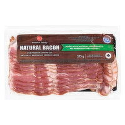 Western Family - Natural Bacon Sliced, 375 Gram