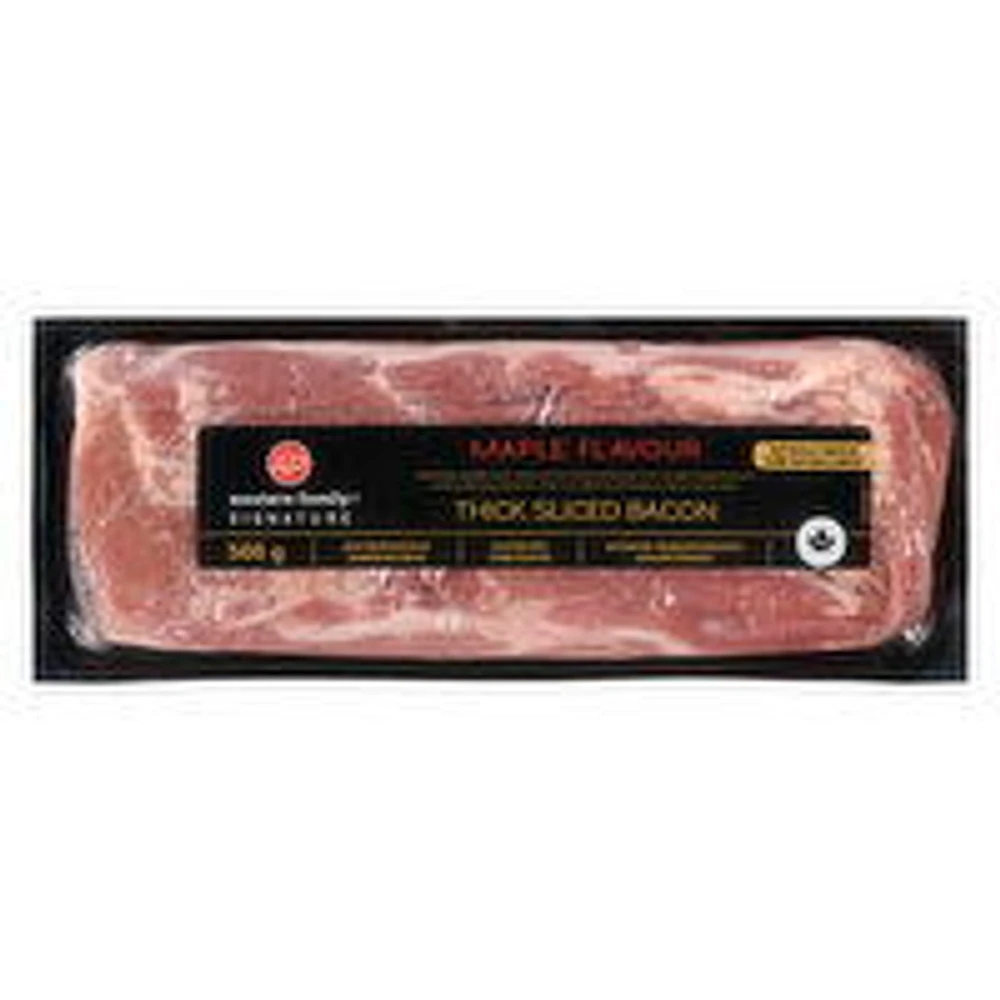 Western Family - Signature Maple Flavour Thick Sliced Bacon, 500 Gram