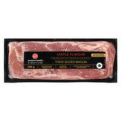 Western Family - Signature Maple Flavour Thick Sliced Bacon, 500 Gram