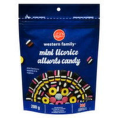 Western Family - Mini Licorice Allsorts Candy, 200 Gram