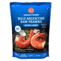 Western Family - Wild Argentine Raw Prawns, Extra Large, 340 Gram