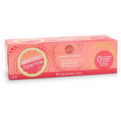 Western Family - Grapefruit Sparkle Sparkling Water, 355mL Cans, 12 Each