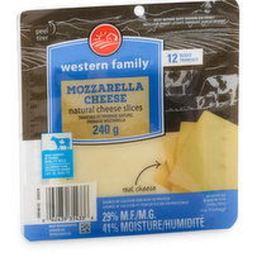 Western Family - Mozzarella Cheese Slices, 240 Gram