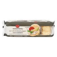 Western Family - Sea Salt & Black Pepper Rice Crackers, 100 Gram
