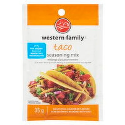 Western Family - Taco Seasoning Mix - 25% Less Sodium, 35 Gram